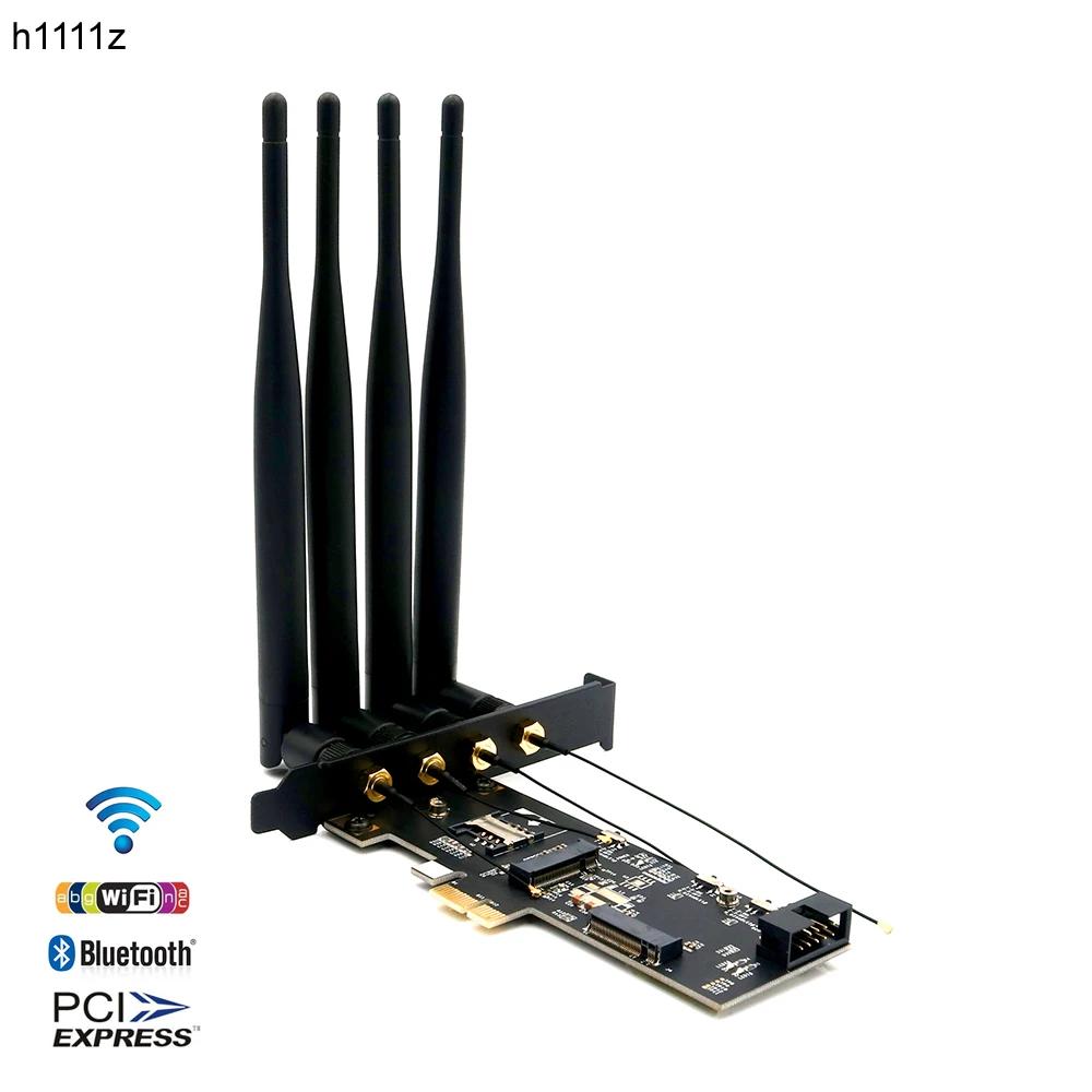 PC   NGFF M.2 Ű B  Ű A to PCIe X1 Ʈũ ī, SIM ī  , 3G, 4G   ī 5dBi  ׳